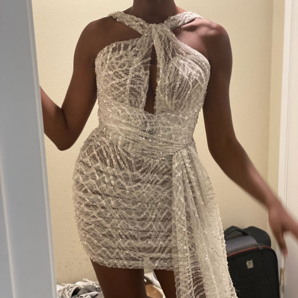 Custom-made wedding reception dress